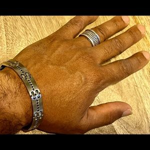 Stainless Steel Silver & Black Bracelet